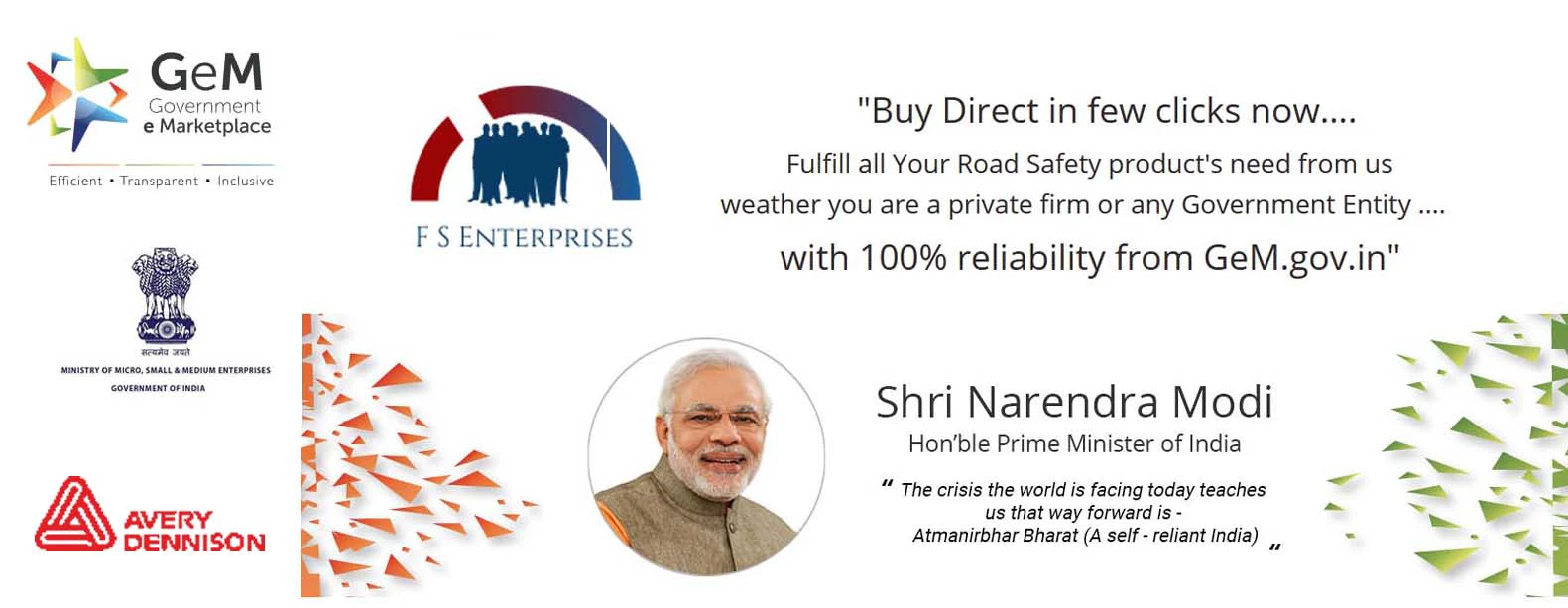 Buy direct in a few clicks with 100% reliability from GeM.gov.in — F S Enterprises, GeM Government e-Marketplace registered